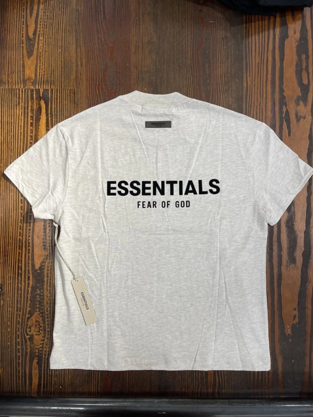 NWT Fear of God Essentials T-shirt, Heather, With Fog Bag
